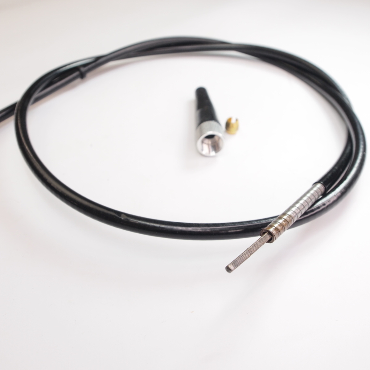 Speedo cable black-BGM ORIGINAL- Italian and Spanish speedos Lambretta LI LIS SX TV ランブレッタ3型用 ブラックメーターケーブル_画像3