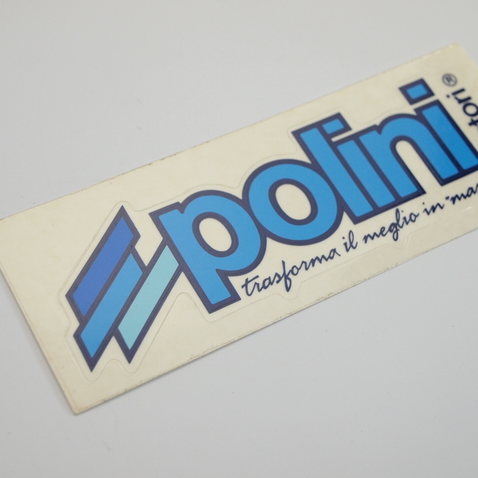 Sticker POLINI logo l=120mm w=40mm ポリーニ ロゴ ステッカー デカール シール VESPA ベスパ Lambretta ランブレッタ ピアジオの画像2