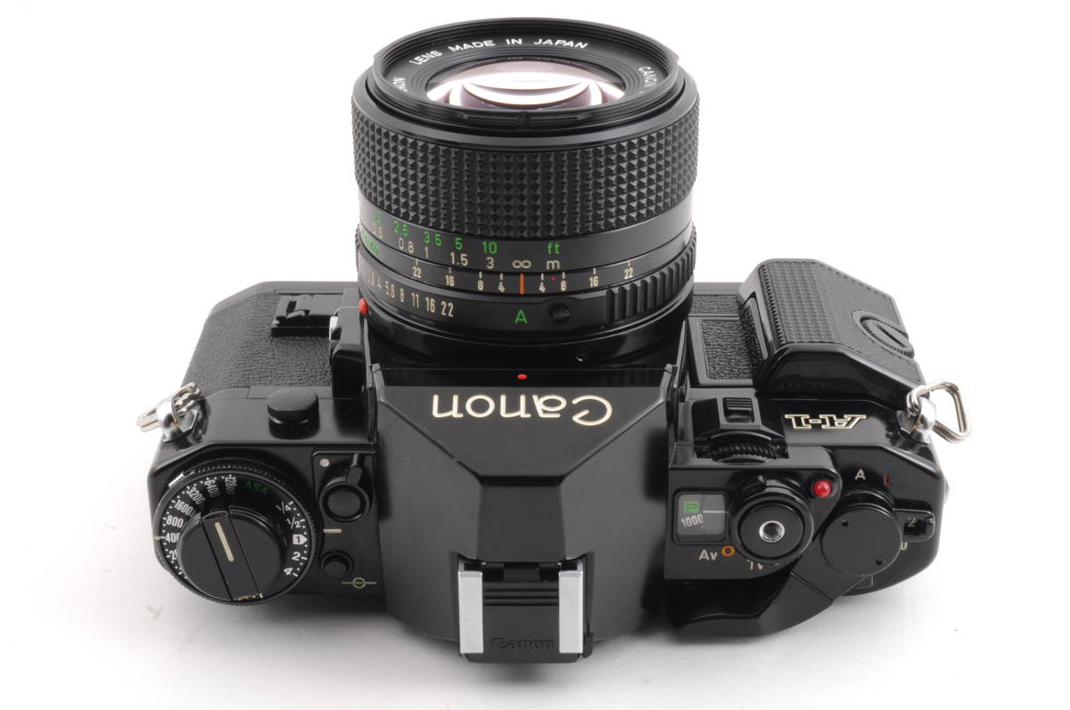 動作品 キャノン Canon A-1 レンズ NEW FD 24mm f2.8 黒 ブラック MF 一眼レフ フィルムカメラ 管K5466_画像5