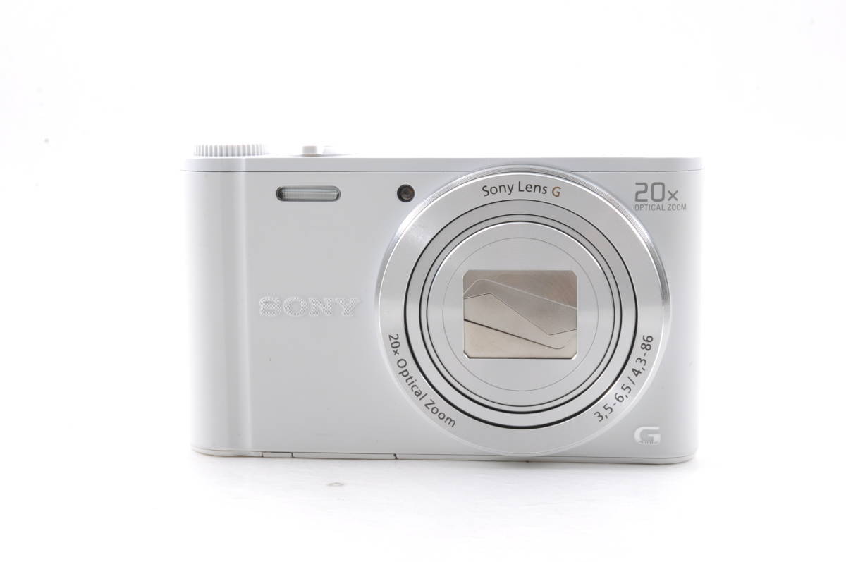 動作品 ソニー SONY DSC-WX350 サイバーショット 白 ホワイト コンパクトデジタルカメラ 箱 充電ケーブル付 管N7936_画像2