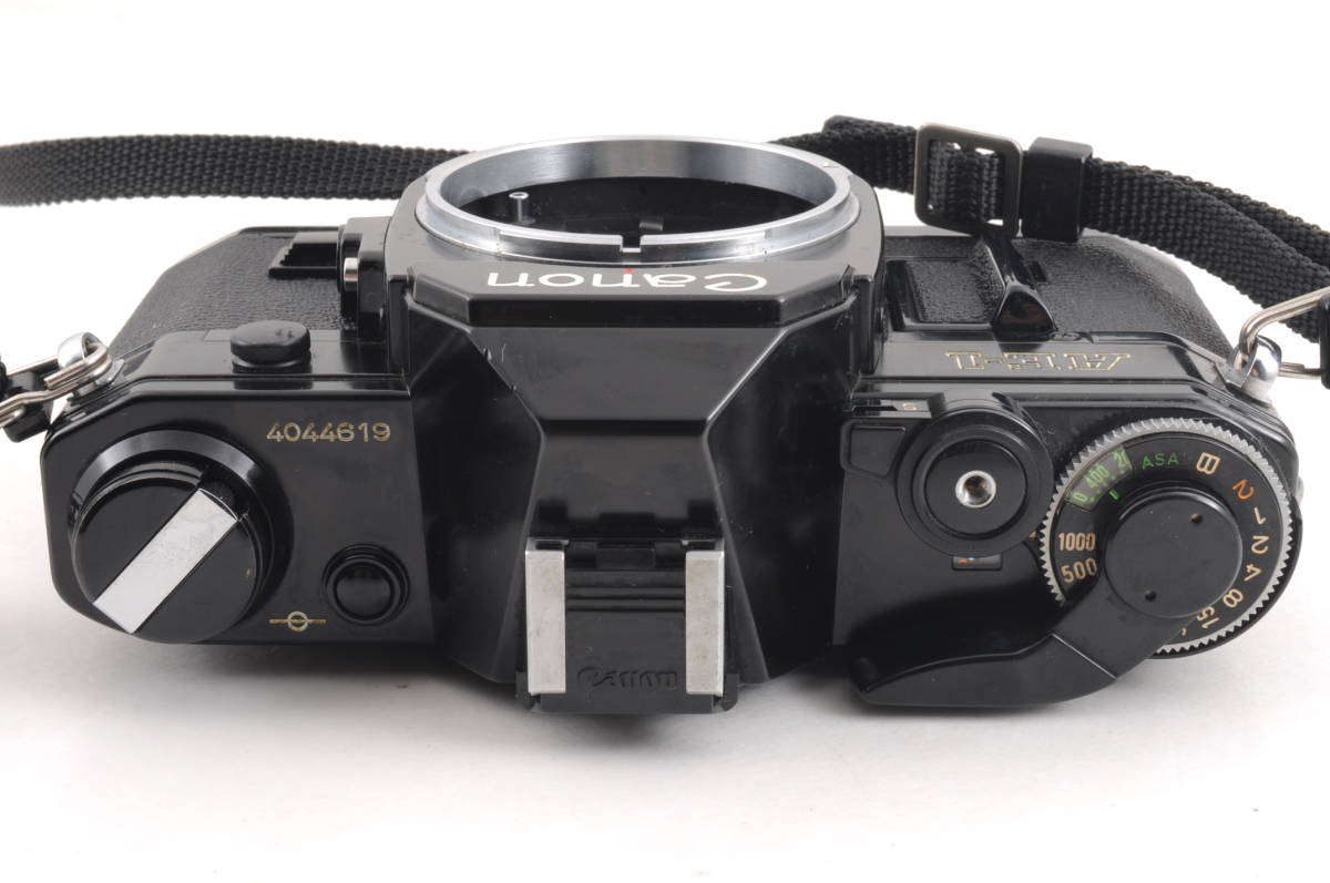 シャッター鳴き無し 動作品 キャノン Canon AE-1 ボディ 黒 ブラック MF 一眼レフ フィルムカメラ 管K5765_画像5