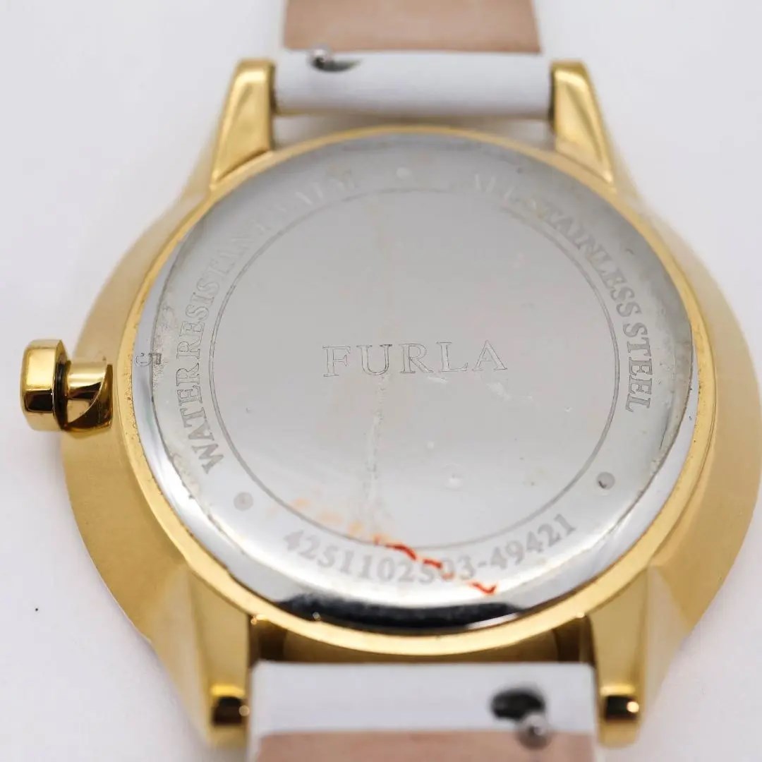 《人気》FURLA 腕時計 ホワイト メトロポリス クォーツ レディース g_画像8