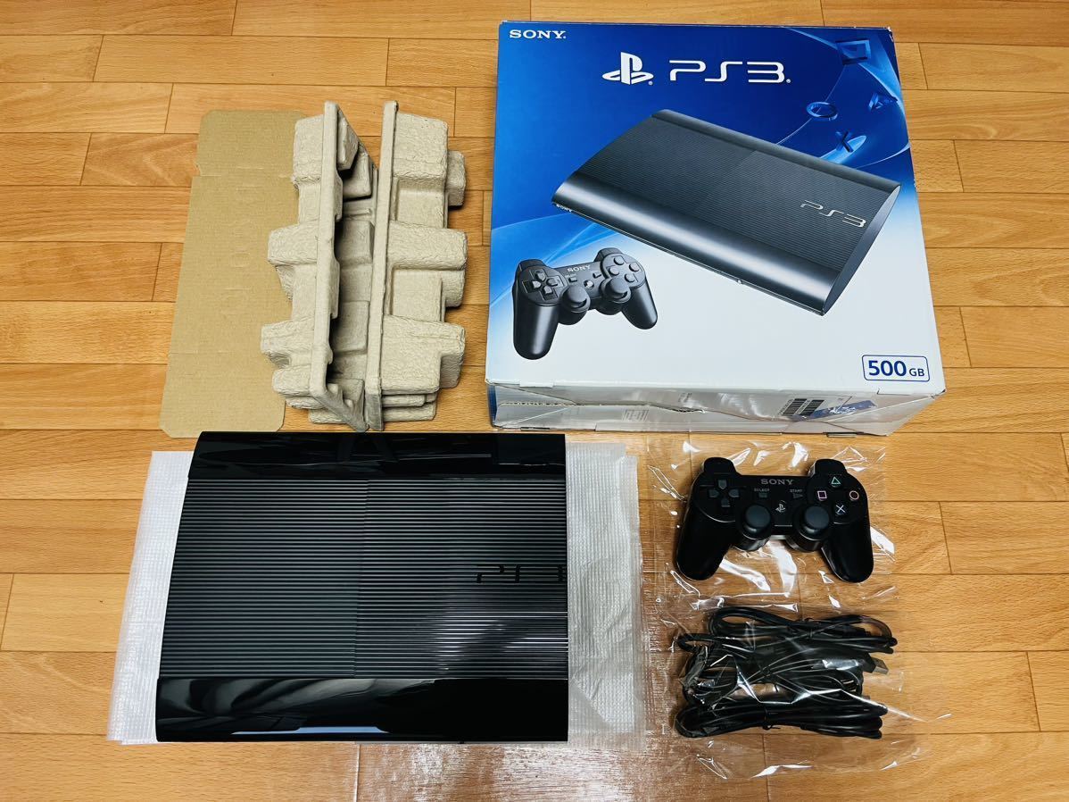 【1円】【超美品】PS3 セット 500GB ブラック SONY PlayStation3 CECH-4300C 初期化済_画像1