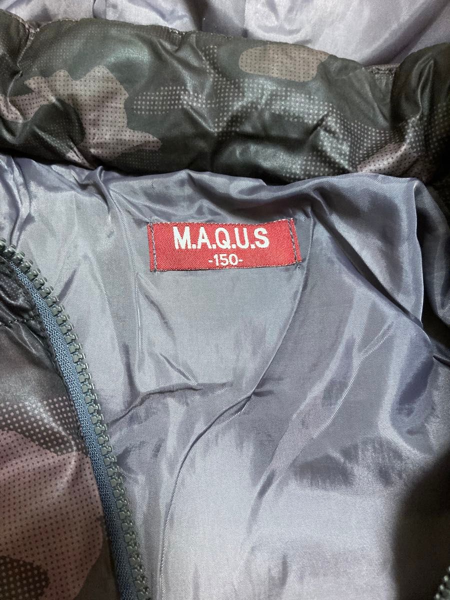 MAQUS ダウンジャケット 150 カモフラ柄 フード取外し可能 アウター上着
