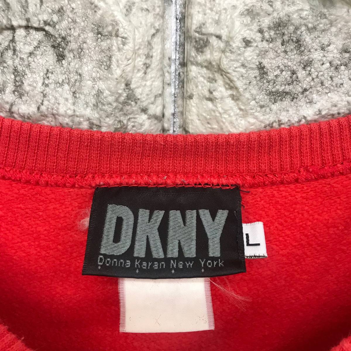 DKNY JEANS ダナキャラン ニューヨーク 90s ビッグロゴ Lサイズ オレンジ