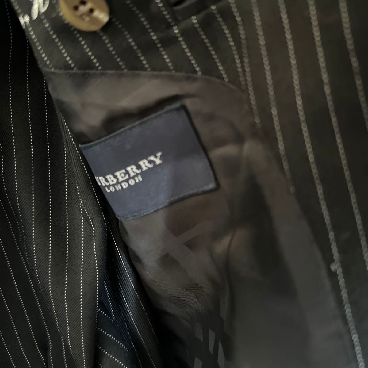 Burberry バーバリー　メンズ　ネイビー　ストラップ　スーツ　ジャケット　パンツ