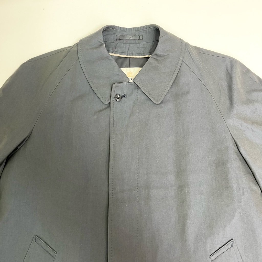 ヴィンテージ Aquascutum ステンカラーコート 紺/ネイビー アクアスキュータム digjunkmarket_画像4