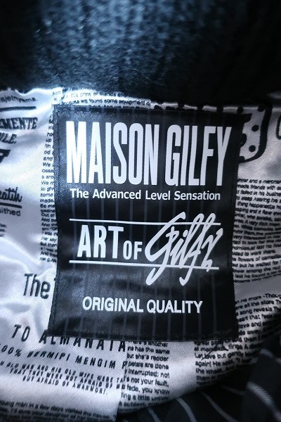 4-3171/未使用品 MAISON GILFY ラクーンファーストライプコート メゾンギルフィーの画像4
