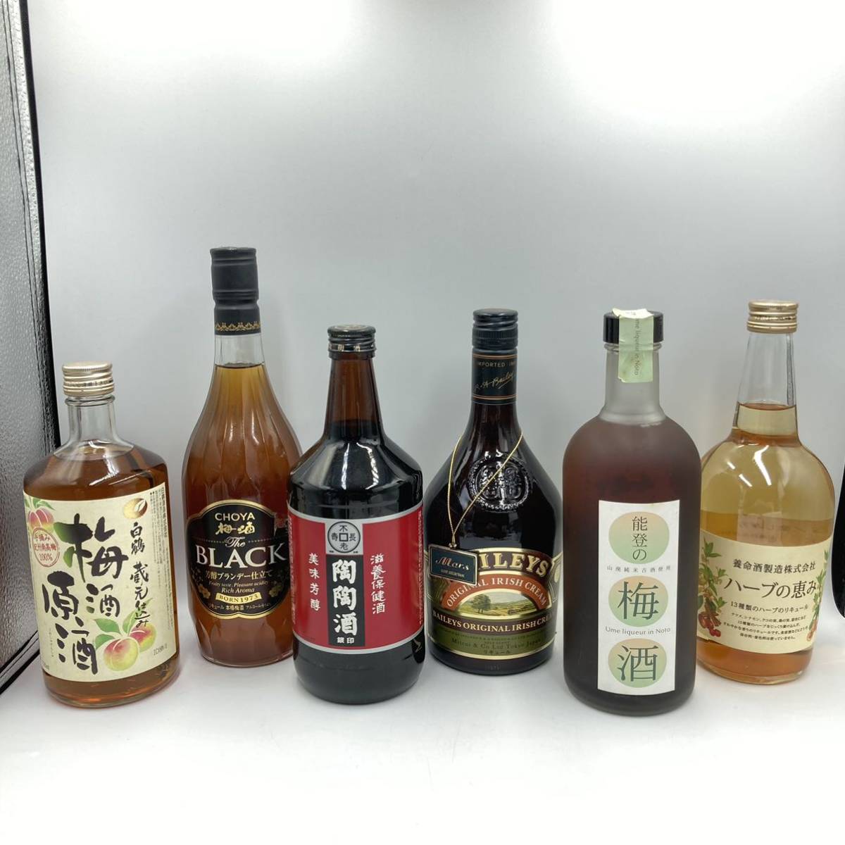 1.26 KA-B1950★未開栓 リキュール 6本まとめ（梅.陶陶.BAILEYS.ハーブ）★クール便不可/容量700〜720ml/アルコール分12%〜20%未満/BF7 CI4_画像1