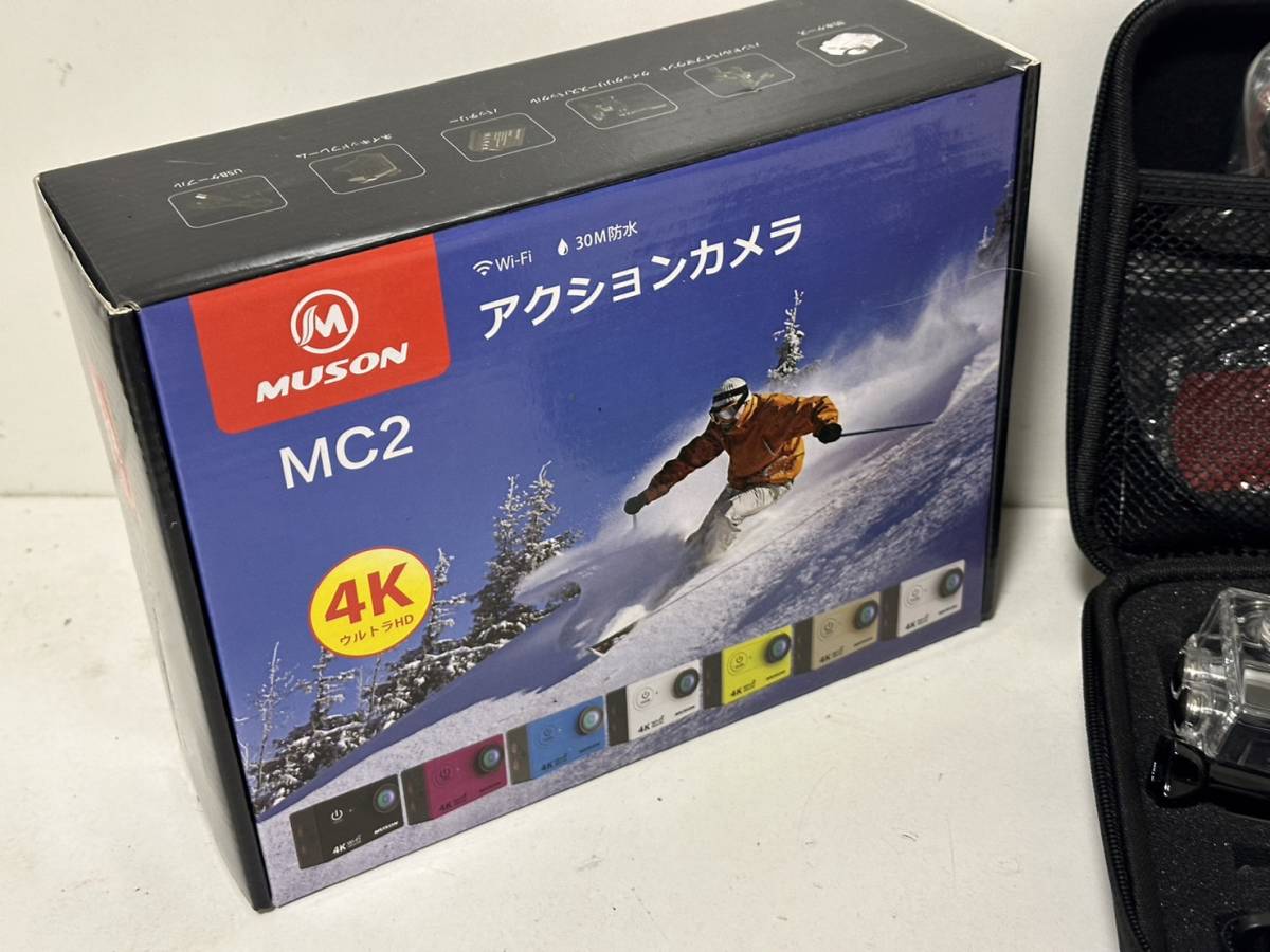 【MUSON アクションカメラ MC2 本体 他付属品 ブラック4K Wi-Fi 30M防水 Ultra HD 小型ビデオカメラ】 _画像9