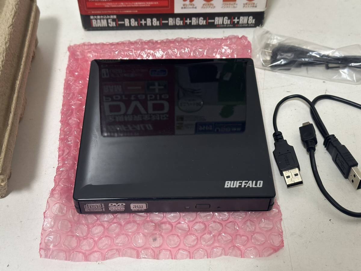 【BUFFALO 外付けマルチ DVDドライブ DVSM-PN58U2V-BK 本体】_画像3