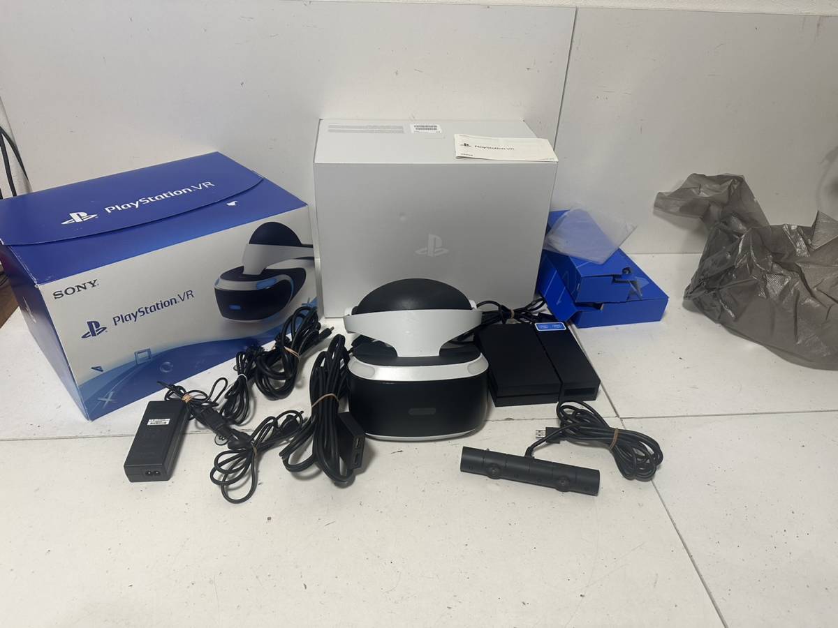 【SONY PS4 PSVR CUH-ZVR1 CUHJ-16001 本体 カメラ プロセッサーユニット ACアダプタ ケーブル】【簡易チェック/通電起動確認済み】_画像1