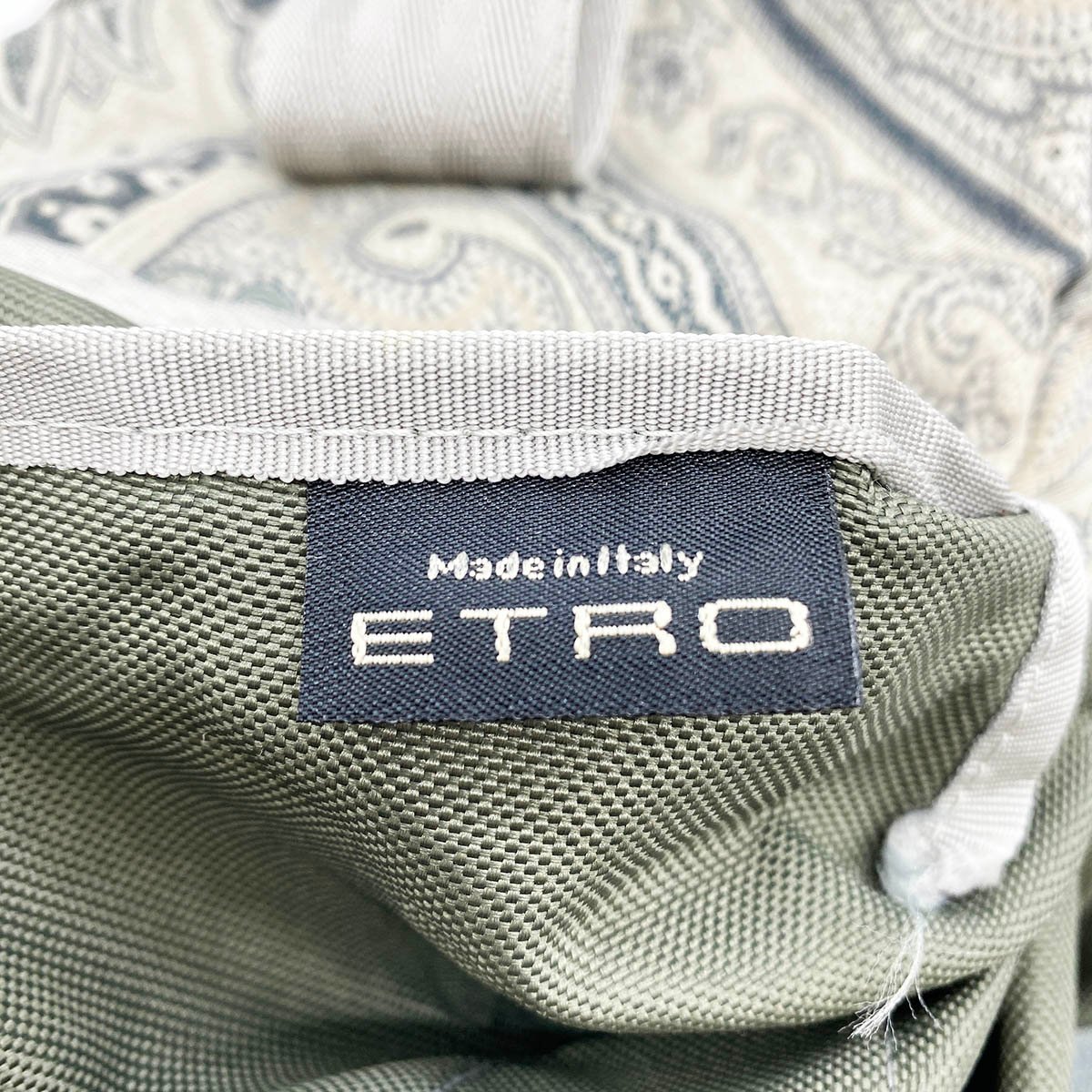 ETRO エトロ トートバッグ ハンドバッグ 総柄 グレー 灰色 キャンバス メンズ レディース_画像5