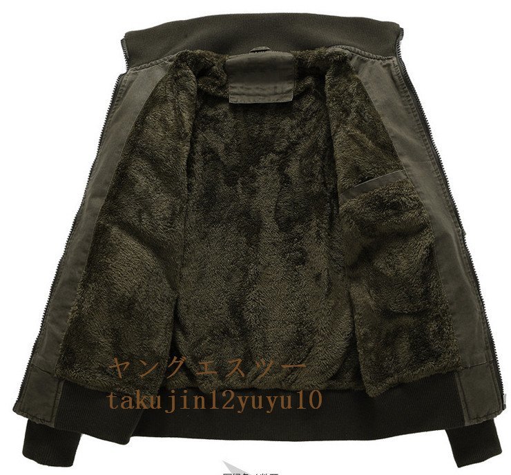 新品 フライトジャケット秋冬 メンズ ジャンパー MA-1 ブルゾン 上質刺繍ワッペン裏ボア バイクウェア ミリタリー スカジャン ブラック XL_画像3