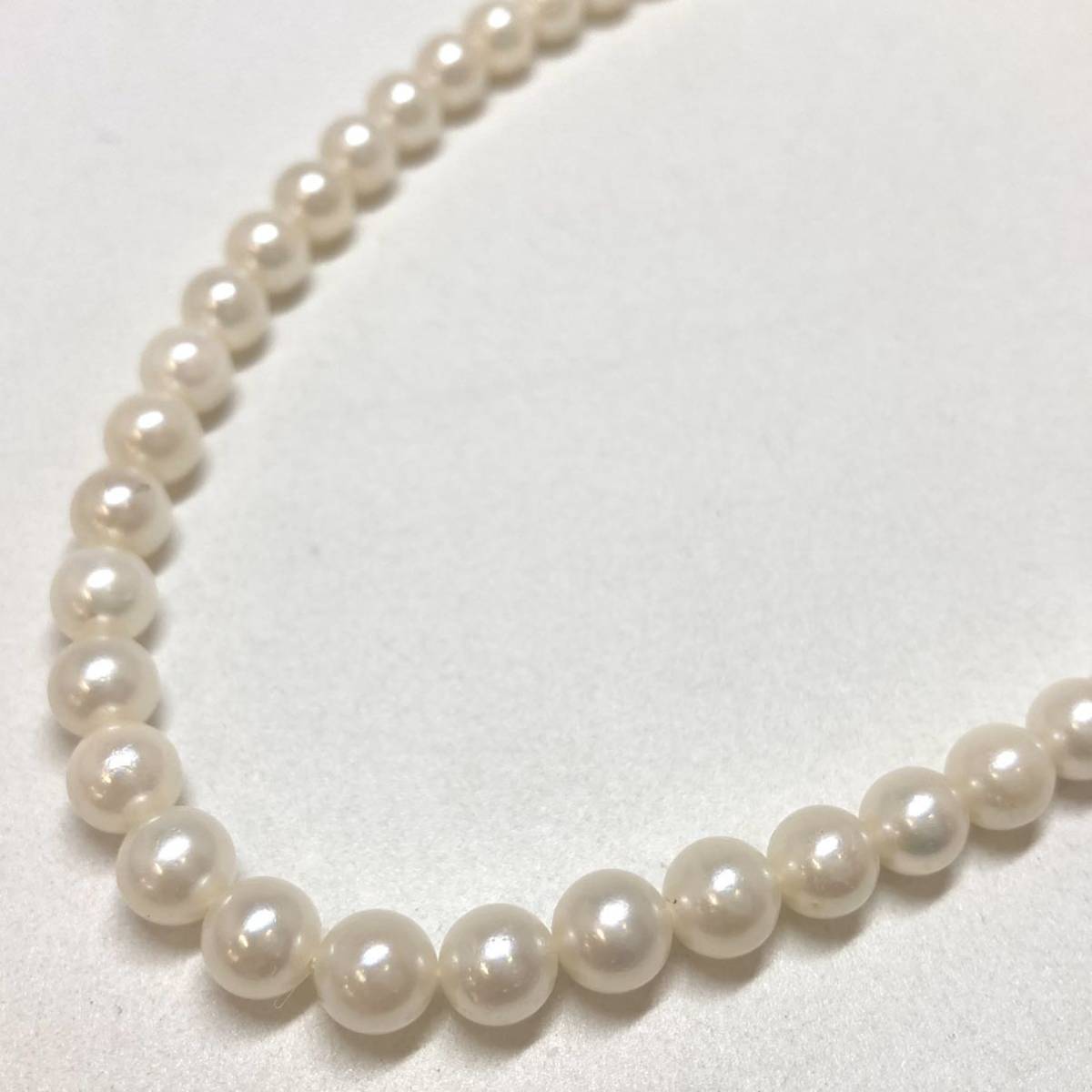 ［アコヤ本真珠ネックレス6点おまとめ］j 重量約154g 真珠 ベビーパール 約5.5~7.0mm pearl necklace jewelry ジュエリー silver DA0_画像8