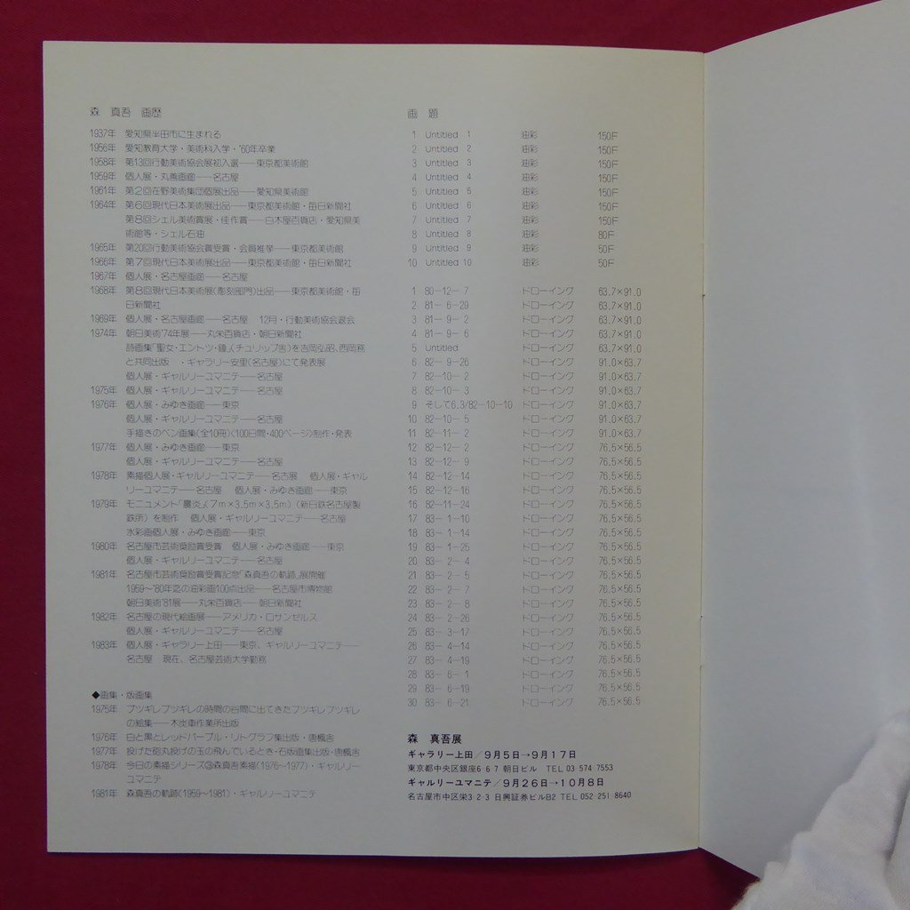 z51/ exhibition viewing . Lee fret [ forest genuine . exhibition /1983 year * guarantee Lee on rice field, girl Lee yumanite( Nagoya )]...[ forest genuine .. piece exhibition . approaching ]