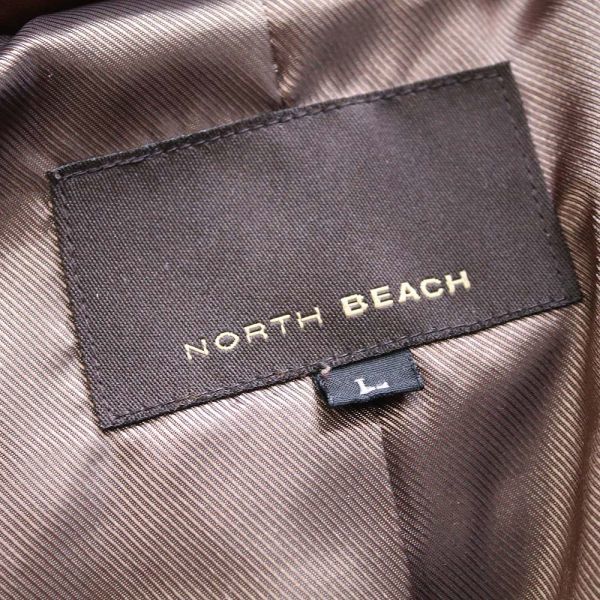 [PT12931] ノースビーチ ダウンジャケット ラムスキン ブラウン系 L NORTH BEACH_画像8