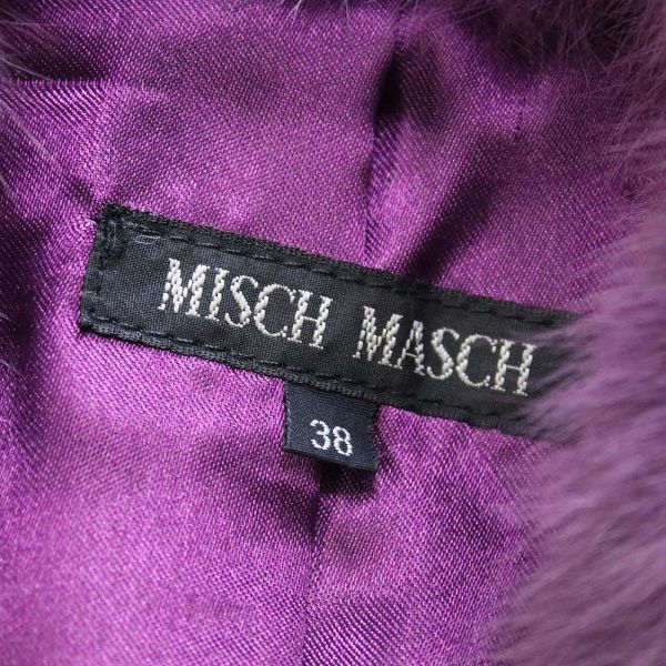 [PT12960] ミッシュマッシュ ファージャケット ラビットファー パープル系 38 MISCH MASCH_画像6