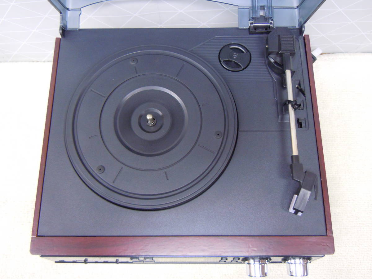 A562 美品中古 動確済 bearmax マルチオーディオレコーダー プレーヤー MA-17CD CD レコード カセット ラジオが１台に SD USB リモコン_画像5
