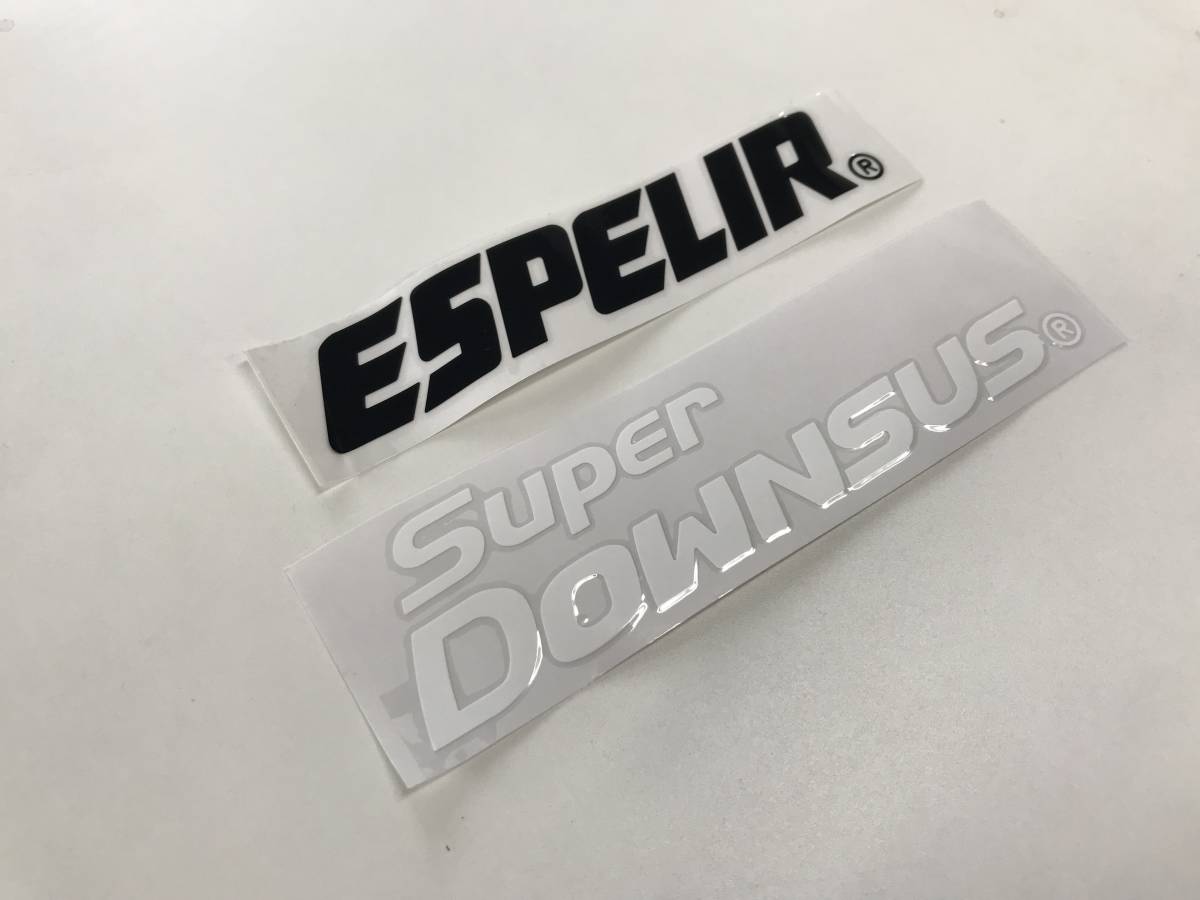 送料無料【エスペリア スーパーダウンサス 切文字 転写 ステッカー ESPELIR SUPER DOWNSUS】サスペンション ローダウン メーカー中古シール_画像3