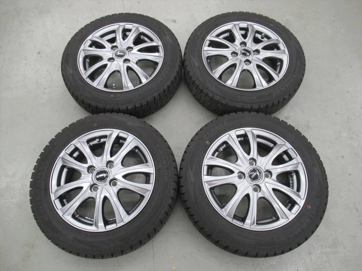 ☆軽自動車用スタッドレスタイヤ＆アルミホイール4本セット中古品【155/65R14 75Q】2021年製☆_画像1