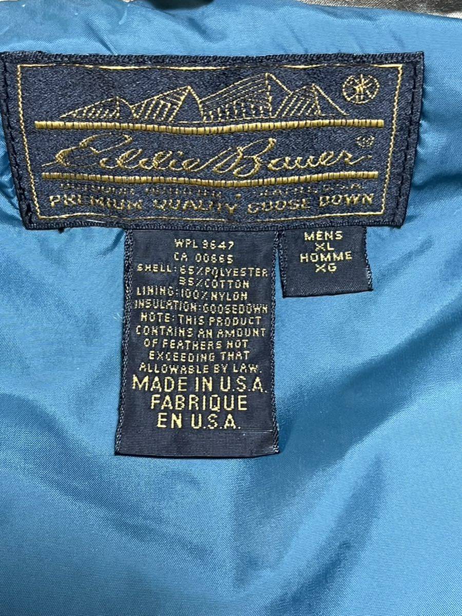 VINTAGE Eddie Bauer DOWN VEST ダウンベスト　エディーバウアー　アメリカ製　MADE IN USA ヴィンテージ 黒タグ_画像3