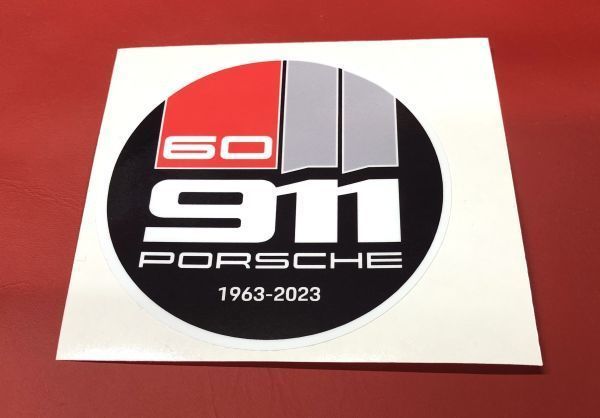 ポルシェ 911 60周年記念 ラウンド ステッカー 1963年 2023年 60th Porsche 911 996 997 991 992 718 356 930 964 993 (-po4b9e1(7)_画像1