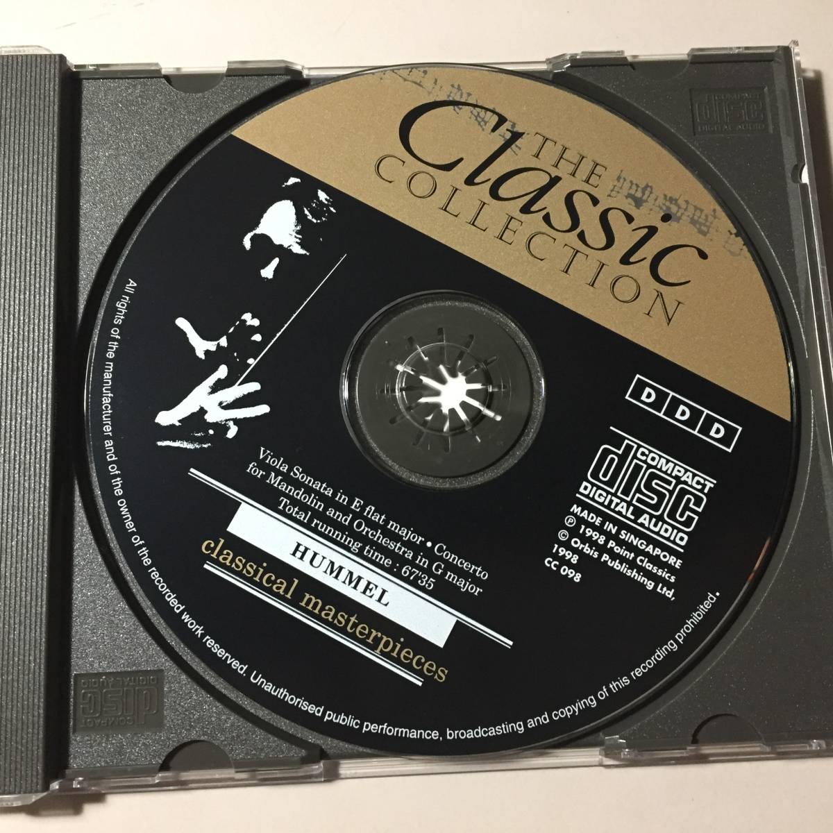 フンメル 　THE Classic COLLECTION 98　古典派の隠れた傑物 　国内盤　中古CD　美品　CDのみ　　デアゴスティーニ 型番 CC-098_画像2