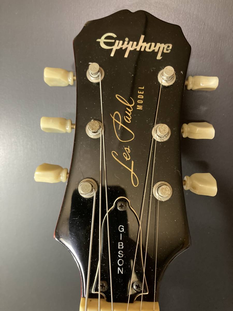 Gibson　Epiphone　エピフォン　レスポールモデル　 MADE IN KOREA 　 エレキギター 楽器　　外観はキレイですが音が出ない状態　ジャンク_画像3