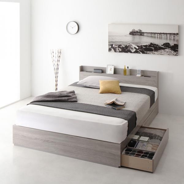  slim shelves many outlet attaching storage bed Splend premium pocket coil with mattress double car Be gray white 