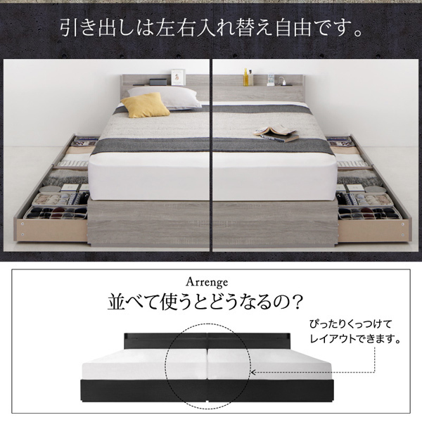  slim shelves many outlet attaching storage bed Splend premium pocket coil with mattress double car Be gray white 