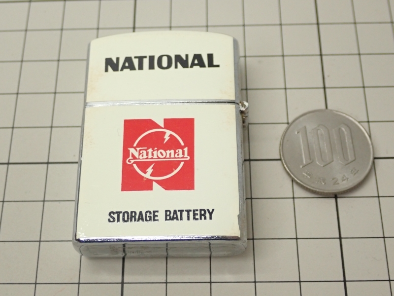 W070　ヴィンテージ ライター Hadson NATIONAL BATTERY ナショナル バッテリーデザイン 記念品/オイル/ジャンク Vintage lighter_画像8