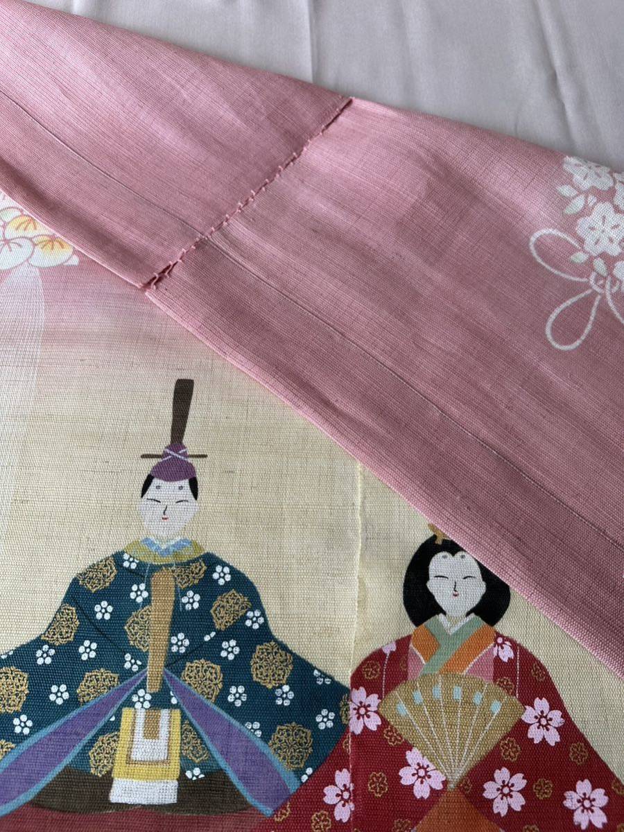 京都くろちく　麻のれん　ひな祭り　お雛様　暖簾　日本製_画像6