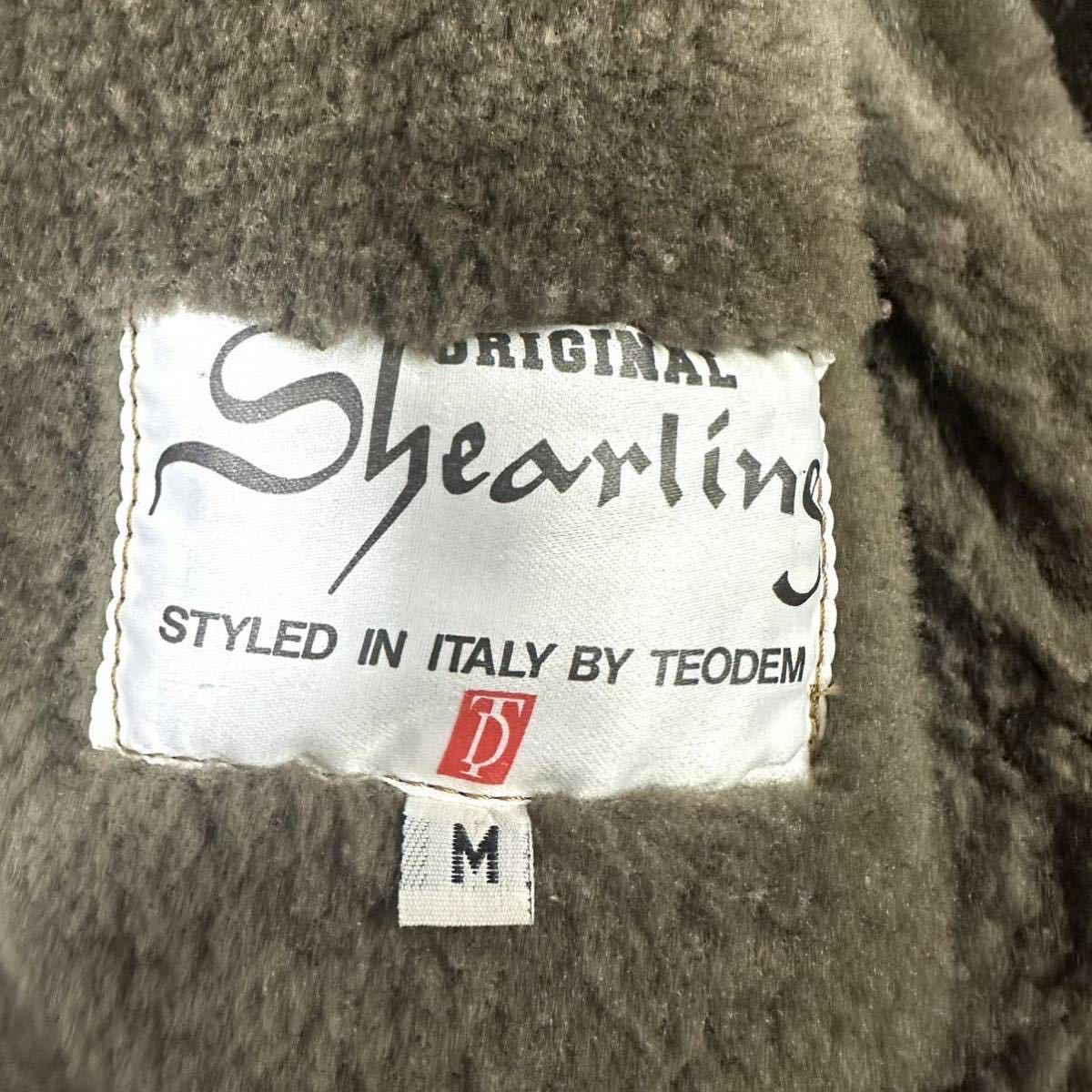 【圧倒的な存在感】Shearling ムートンジャケット リアルムートン ブルゾン ボア 羊革 くるみボタン ベージュ M_画像6