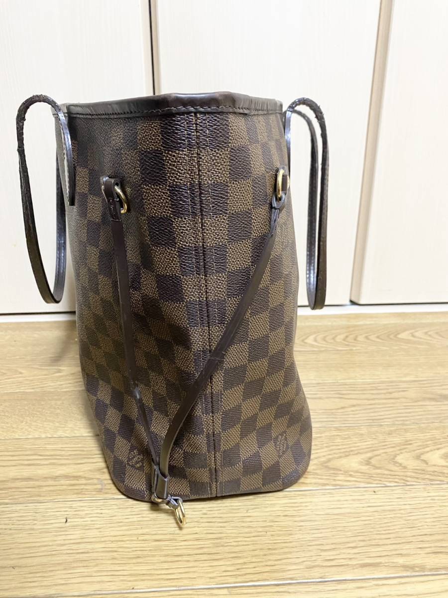 【used品】LOUIS VUITTON ルイ・ヴィトン ネヴァーフルMM N51105 トートバッグ ダミエ　_画像4