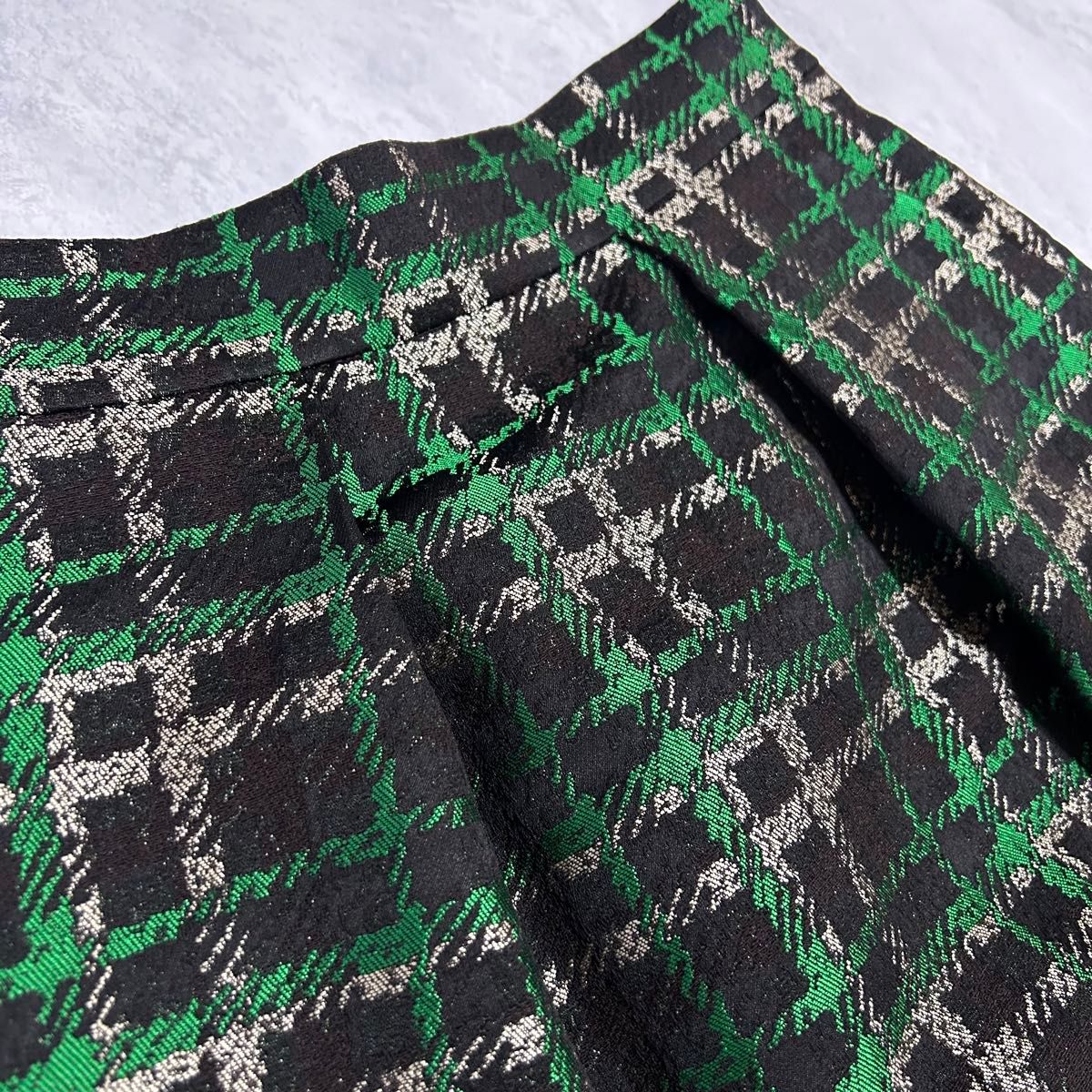 【最終お値下げ】ルルウィルビー チェックジャガードスカート サイズ1 日本製