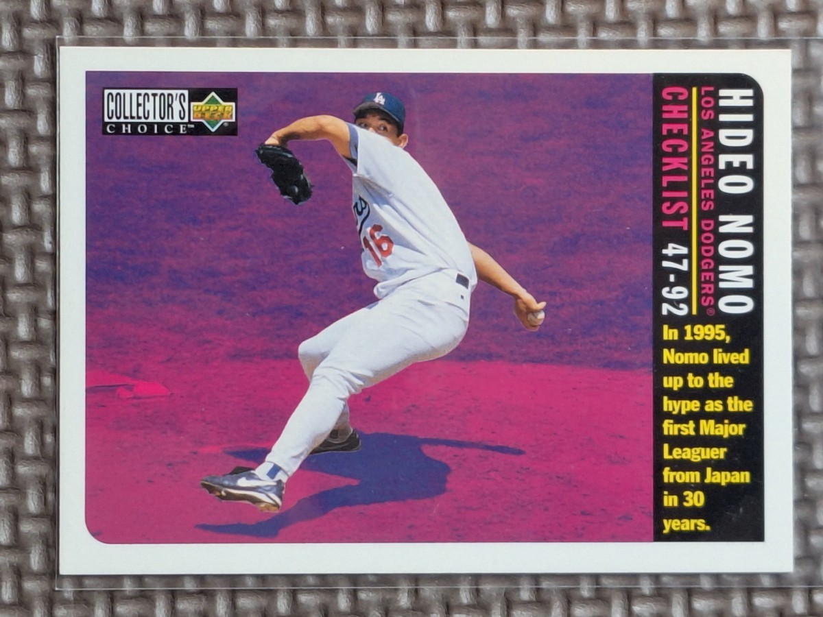 1996 Upper Deck Collector's Choice #359 HIDEO NOMO Checklist Los Angeles Dodgers_画像1