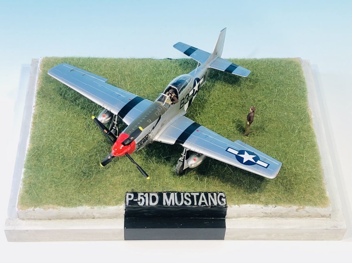 TAMIYA 1/48 SCALE AIRCRAFT SERIES NO.40 P-51D MUSTANG 完成品　インベイションストライプ塗装_画像10