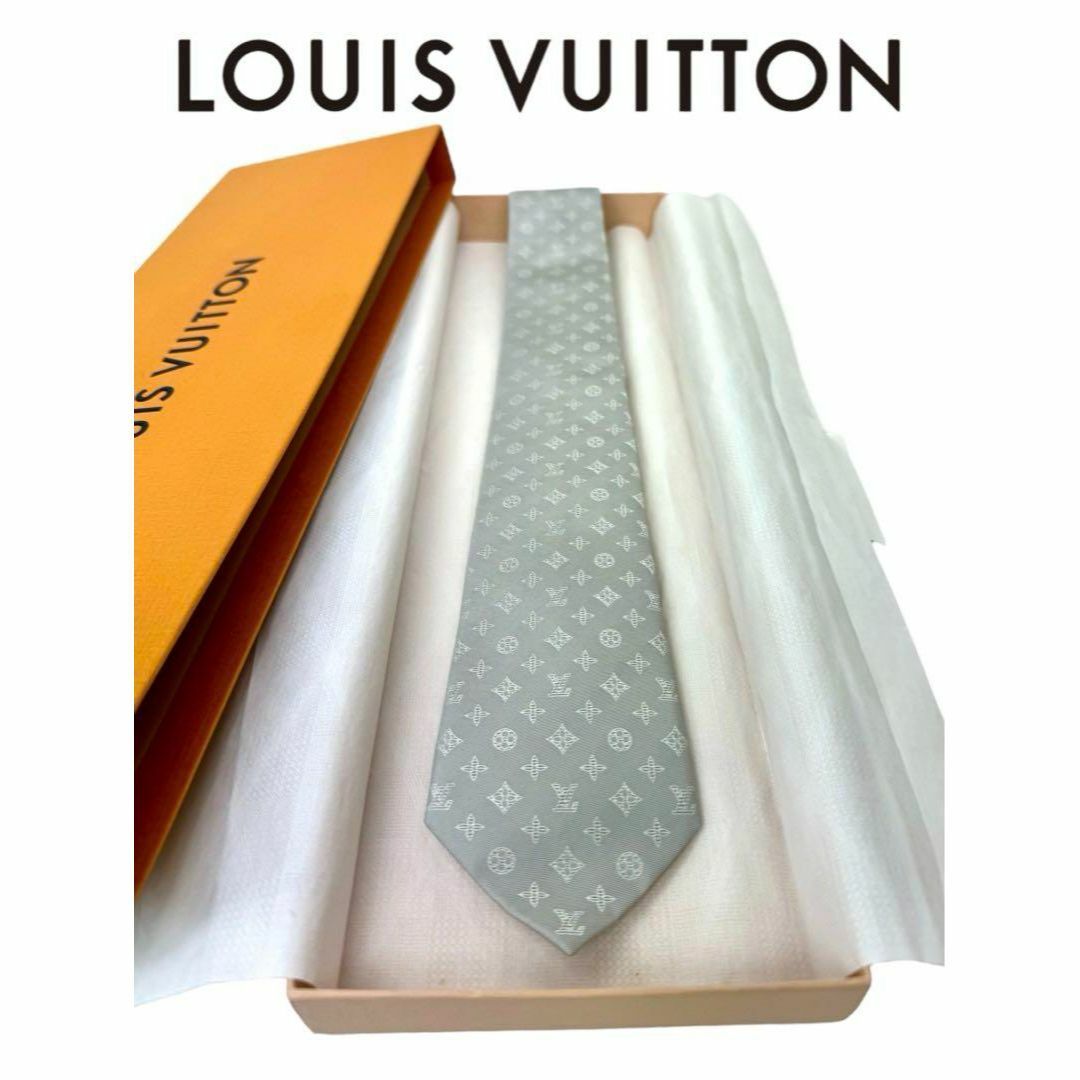 未使用品】LOUIS VUITTON ルイヴィトン ネクタイ モノグラム シャドウ