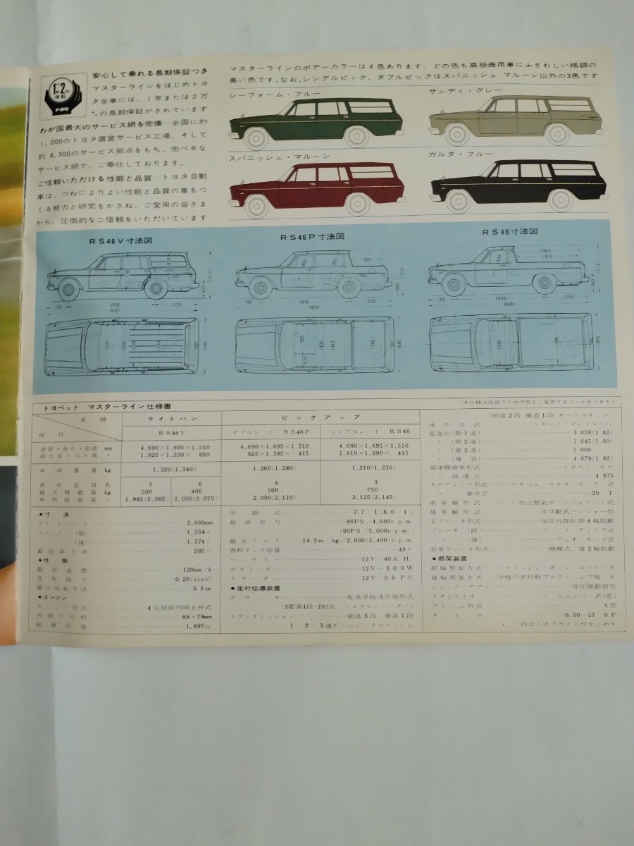  старый машина подлинная вещь Toyopet тормозные колодки линия ( Light Van, pick up Showa 41 год ) каталог 