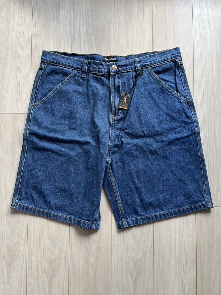 Pass~Port Workers Club Short - Washed Dark Indigo skate butter dime cash Baker DAMAGE helas サイズ 36 インディゴ ショーツ 新品_画像1