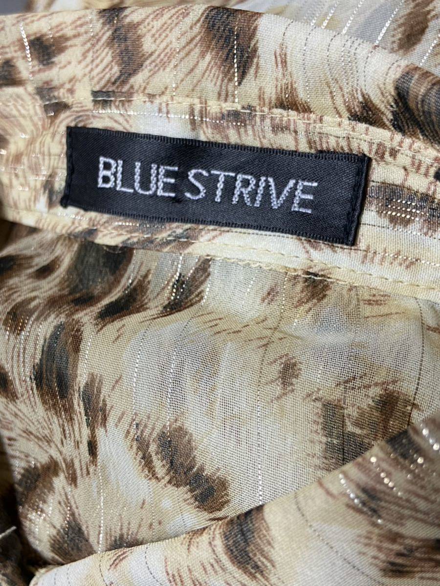 未使用品【BLUE STRIVE★ブルーストラブ】ブラウス・フリルレース・シースルー素材・ゴールドラメ入り・Ｌサイズ・送料180円_画像9