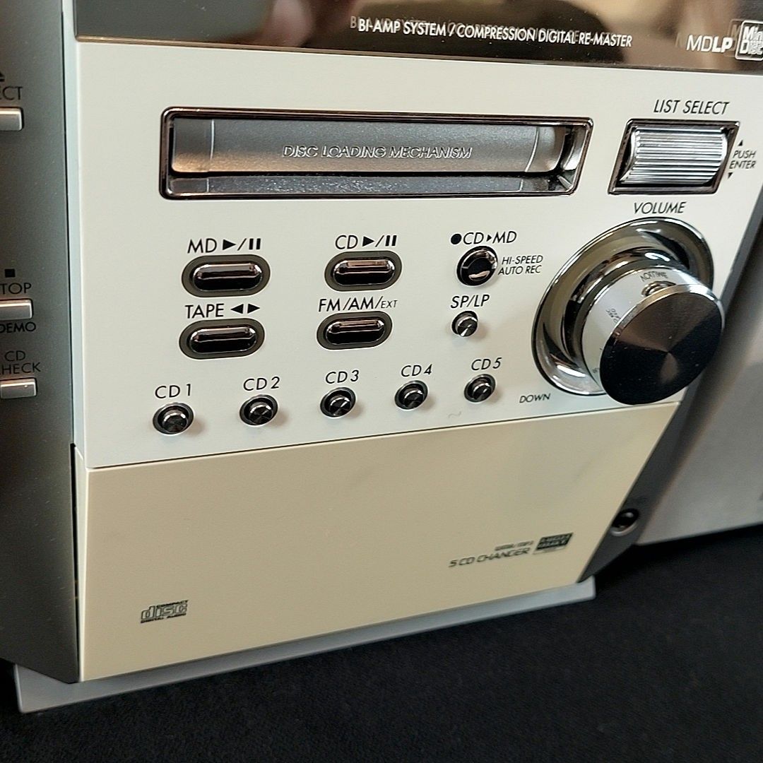 パナソニック MD ステレオシステム 5CDチェンジャー カセット AM/FM CD システムコンポ   ミニコンポ