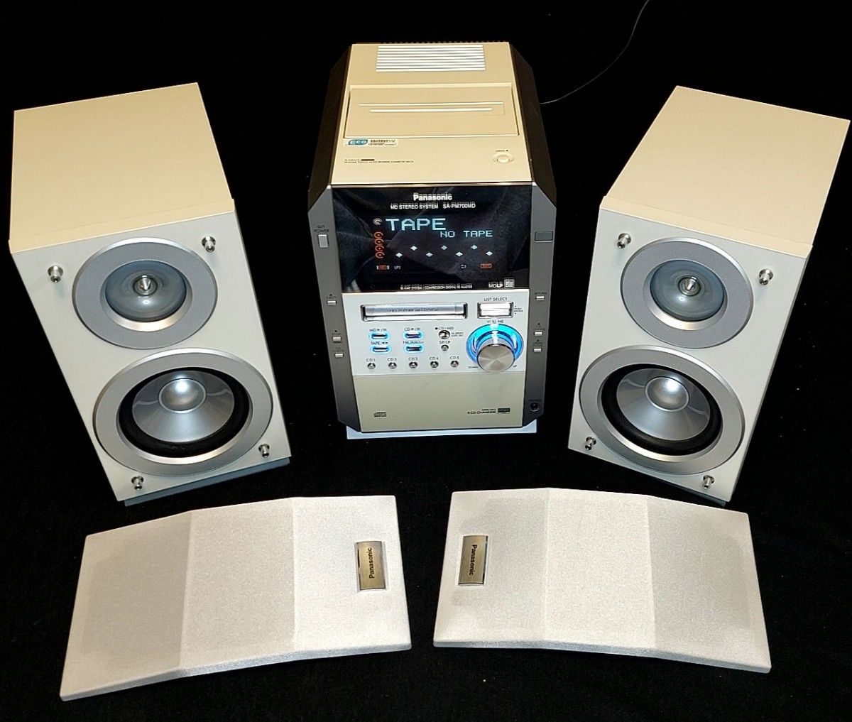 パナソニック MD ステレオシステム 5CDチェンジャー カセット AM/FM CD システムコンポ   ミニコンポ