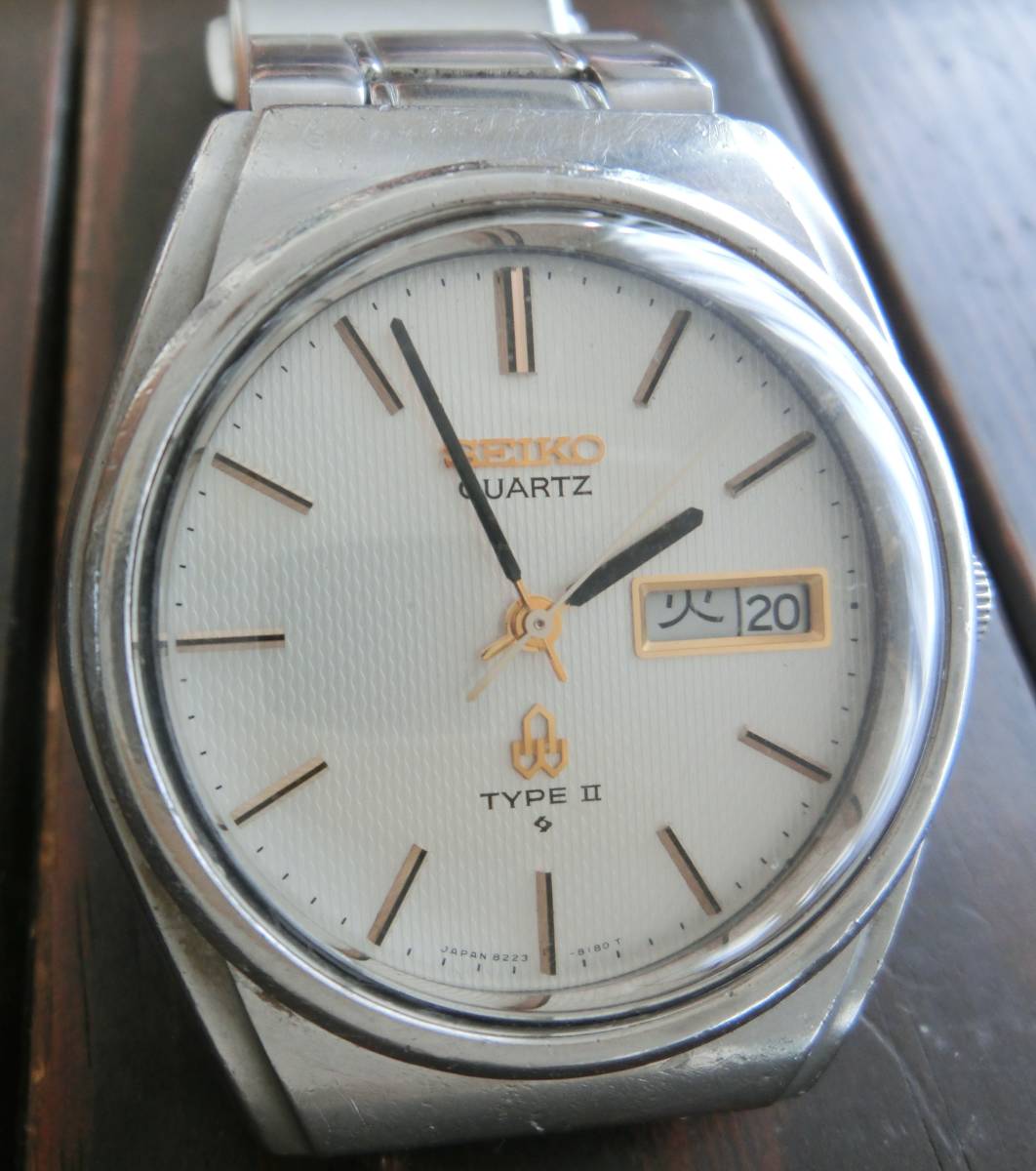 SEIKO クオーツ　タイプ２　TYPEⅡ　昭和の名機　稼働　竜頭操作OK_画像10