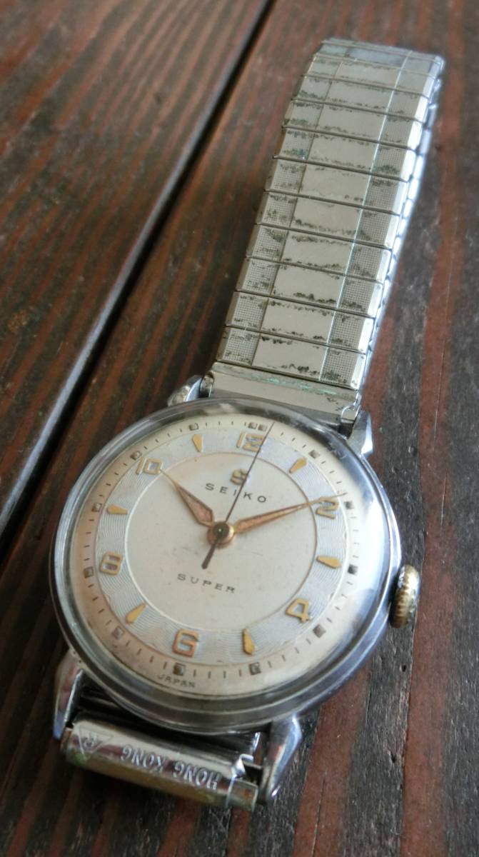 SEIKO SUPER セイコー　スーパー　稼動　美品　諏訪精工舎　１９５０年製造開始　アンティーク　レトロ_画像4