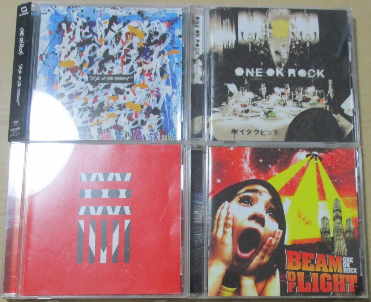 ONE OK ROCK CD4枚セット - BEAM OF LIGHT / ゼイタクビョウ / 35xxxv / EYE OF THE STORM_画像1