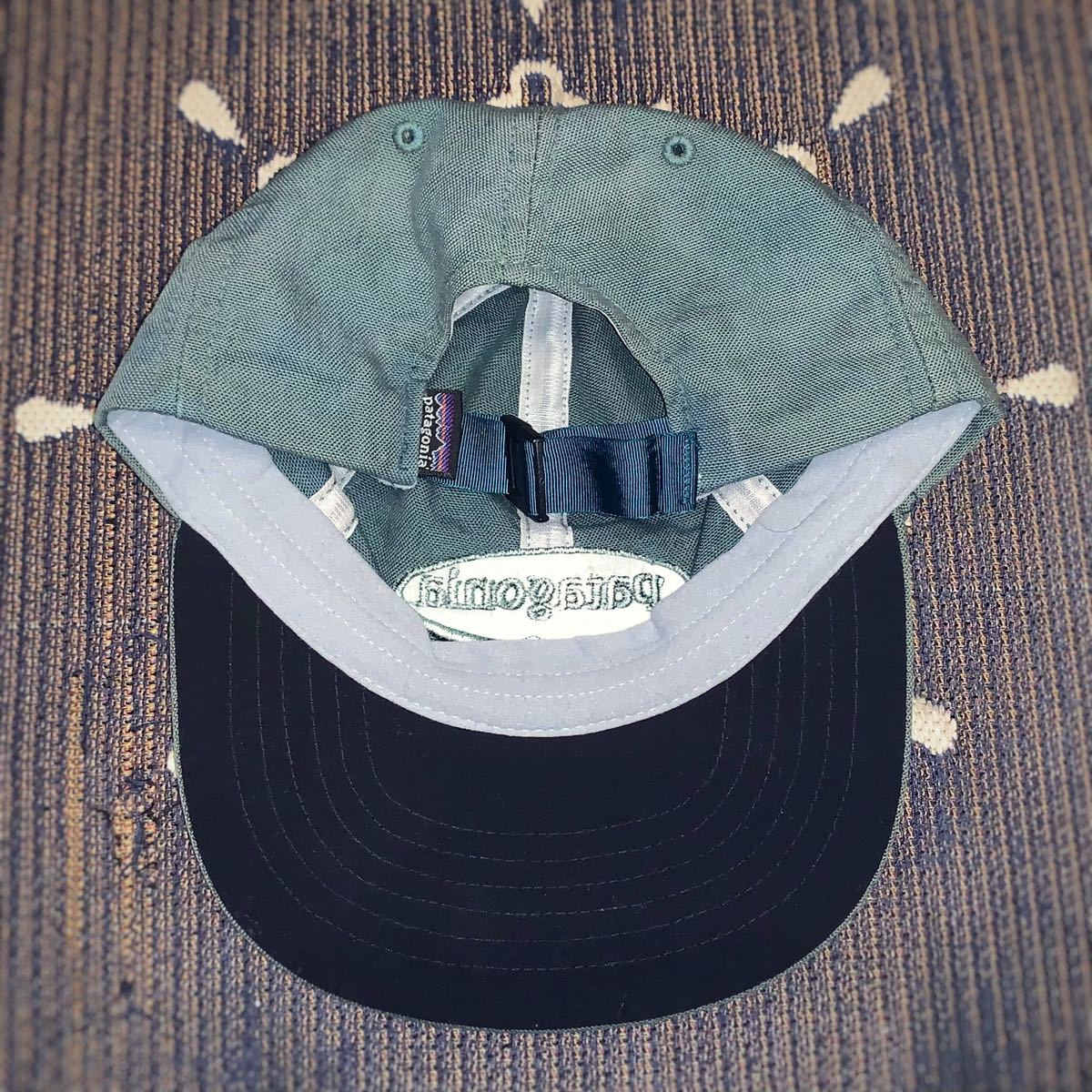 90's patagonia OVAL LOGO CAP HAT L ビンテージ パタゴニア オーバル ロゴ キャップ ハット オールド ダック コットン グリーン_画像5