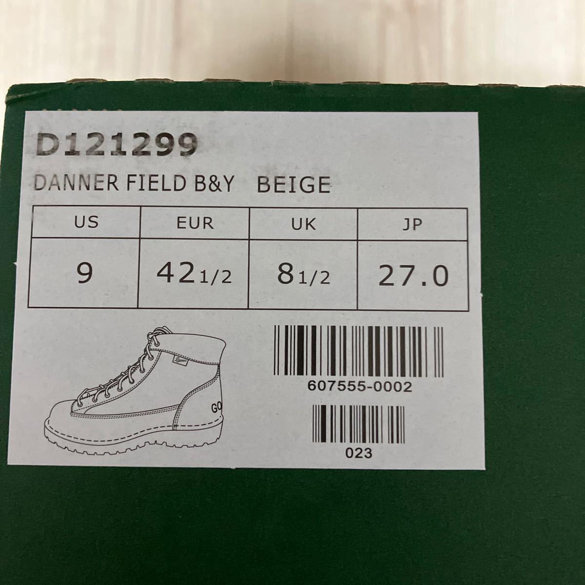 DANNER FIELD B&Y ユナイテッドアローズ 別注 ブーツ ダナー フィールド スエード GORETEX ゴアテックス 9インチ 27センチ 未使用 新品_画像8