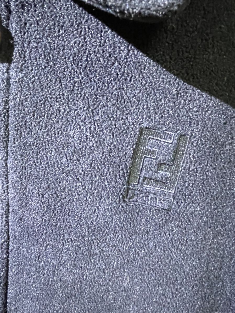 ビンテージ ジャケット FENDI フェンディ リバーシブルジャケット ブルゾン ズッカ ボア 黒 イタリア製 Lサイズ メンズ ( 汚れあります )_画像5